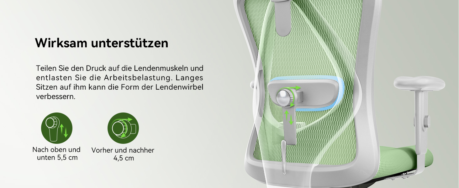 SIHOO Ергономічне крісло для офісу, обертовий стілець з регульованою поперековою підтримкою, підголовником та підлокітниками, регулюванням висоти та функцією гойдання, для здоров'я спини, до 150 кг