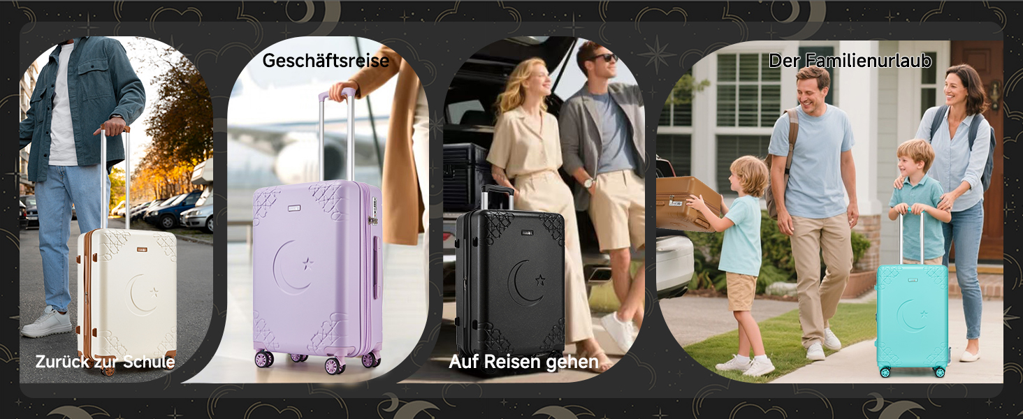 Набір валіз Sea Choice 3 шт. з жорстким корпусом, розширюваний, легкий, з TSA замком, бежевий