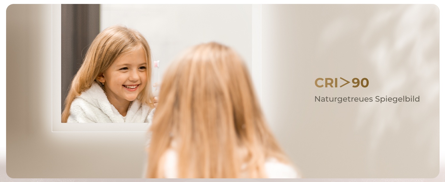 Дзеркало для ванної кімнати з підсвічуванням LED 80x60 см, регульоване, з протитуманним покриттям, вертикальна/горизонтальна установка, 3 кольори світла (3000K/4000K/6500K)