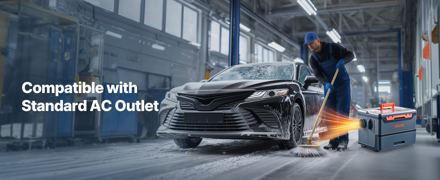 Дизельний опалювач VEVOR 8 кВт, 12/24V, портативний, з Bluetooth, пультом ДУ та LCD, 5л бак, для вантажівок та автодому