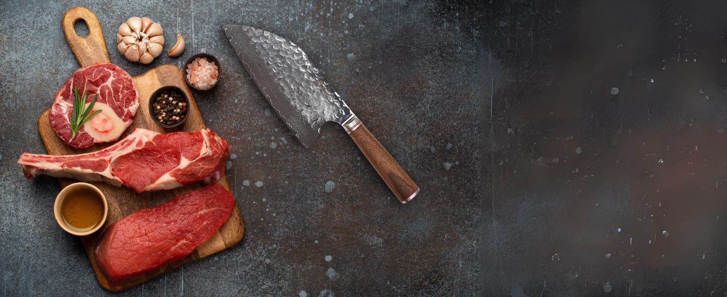 Ніж кухарський Wakoli Nussbaum Premium з лезом 20,5 см з дамаської сталі 67 шарів та ручкою з горіхового дерева | Ніж кухарський, професійний ніж для кухні