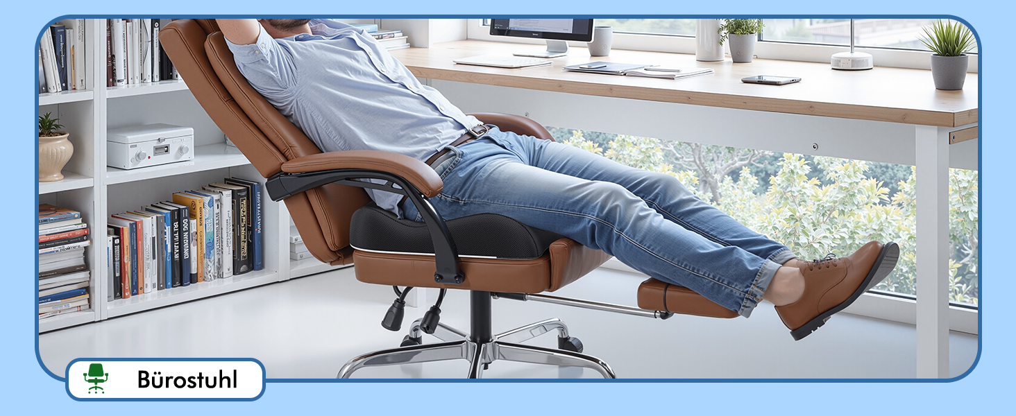 Ортопедична подушка для сидіння Benazcap з ефектом пам'яті (Memory Foam) – ергономічна подушка для розвантаження тиску в авто, офіс, геймінг та дім, зі знімним чохлом, 45*41*8 см
