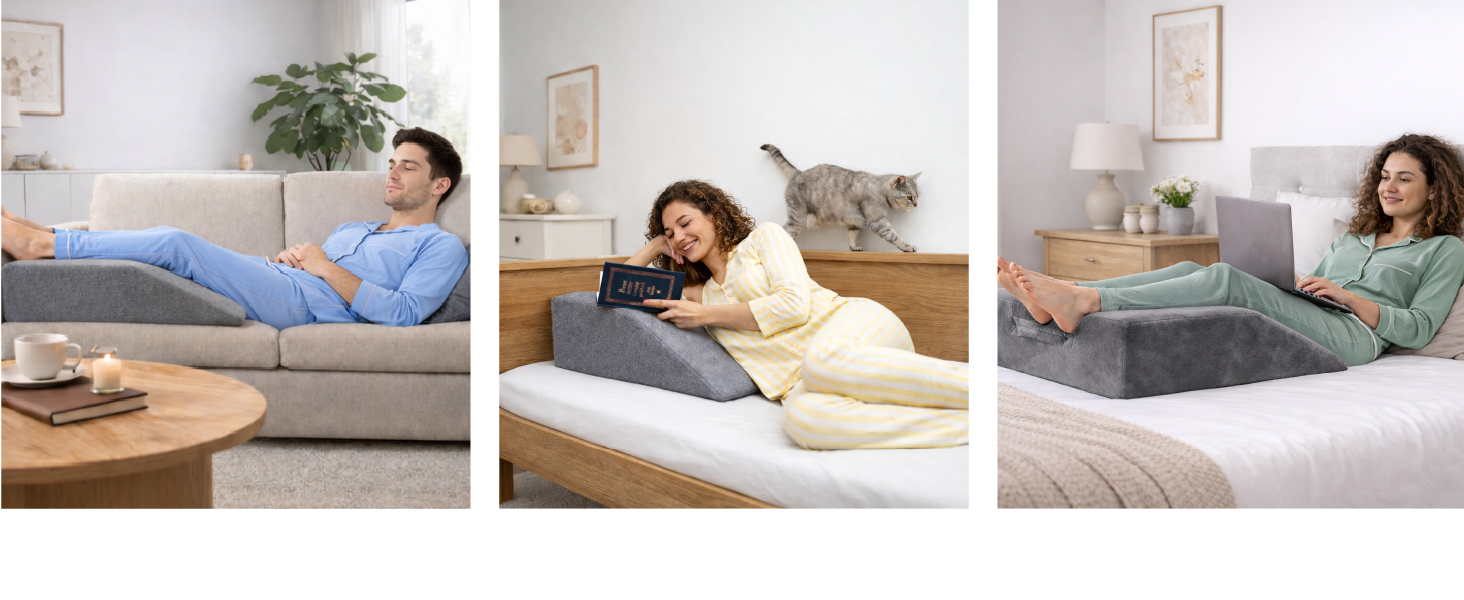 Подушка для ніг Dreamzie для розвантаження вен та підтримки ніг, гіпоалергенна та дихаюча, для дорослих, Made in EU