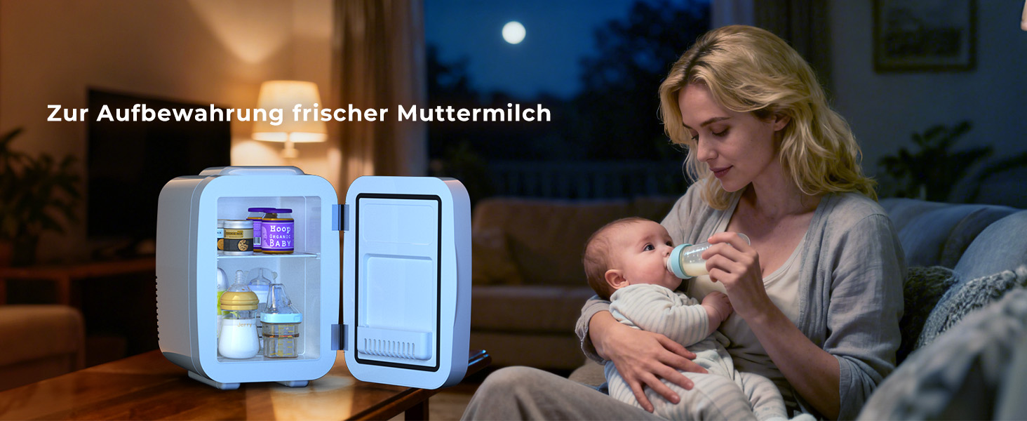 Міні-холодильник BEICHEN 4Л з RGB-підсвіткою, 2в1 (охолодження та підігрів) для напоїв, косметики та геймінгу, 220В/12В, білий