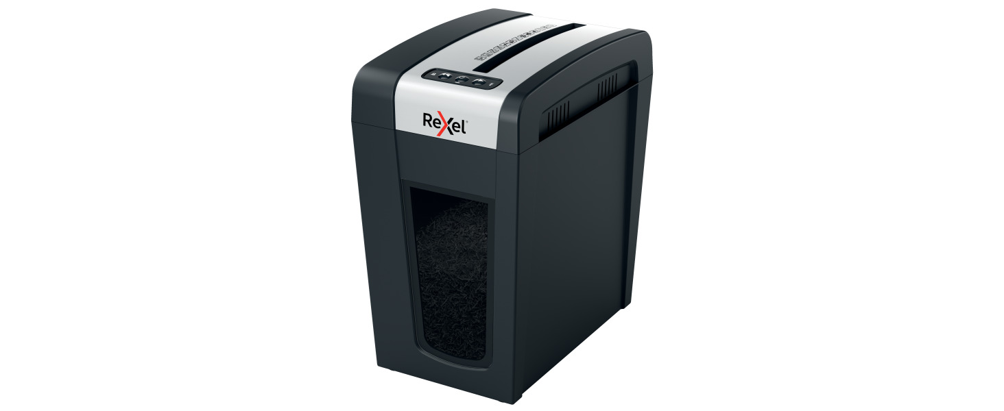 Rexel MC3-SL Slimline Whisper-Shred™: Шредер для документів, мікроріз, безпека P5, 10 л, тихий, компактний, для дому