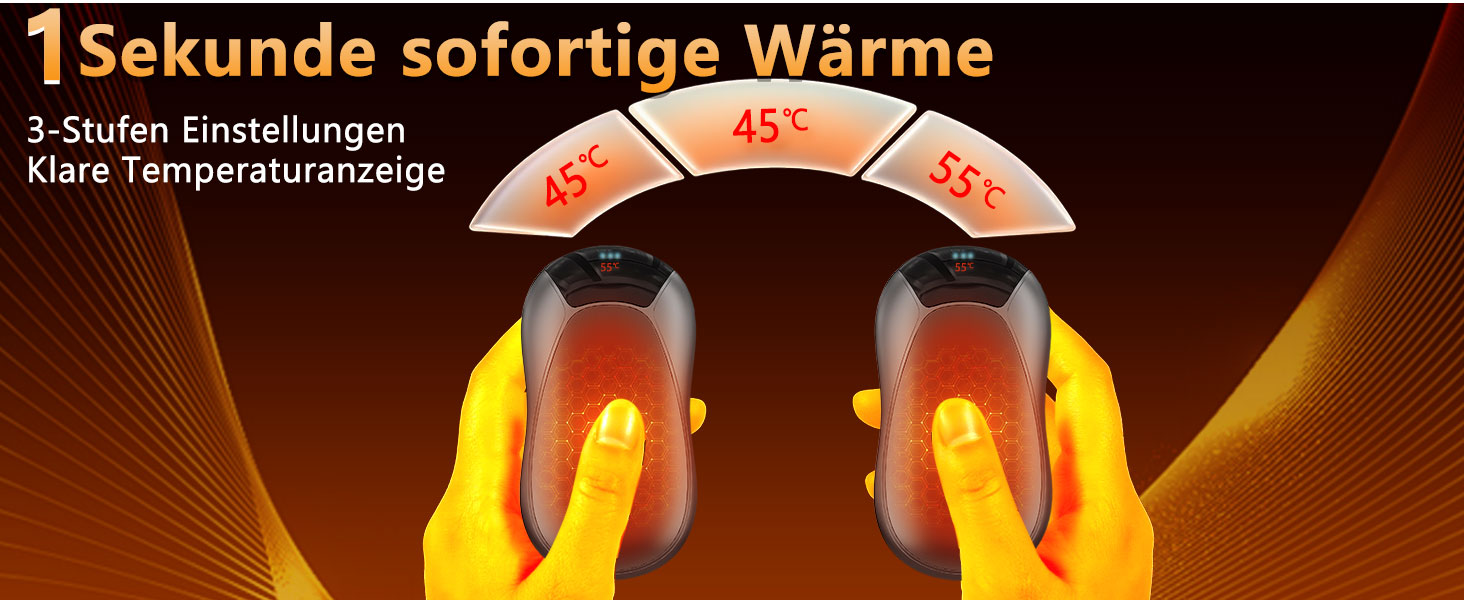 Електричні грілки для рук 2 шт. - Магнітні кишенькові грілки AI, що заряджаються, 36 годин тепла, багаторазові грілки для рук, компактні грілки для дітей, чоловіків, жінок, білий (дисплей, чорний)