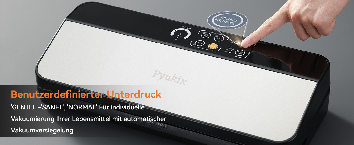 Вакууматор 8-в-1 для продуктів з потужністю 80 КПа, режимами «сухий/вологий», вбудованим різаком та відсіком для пакетів, цифровим таймером, нержавіюча сталь (комплект: шланг, 2 рулони, 11 пакетів)