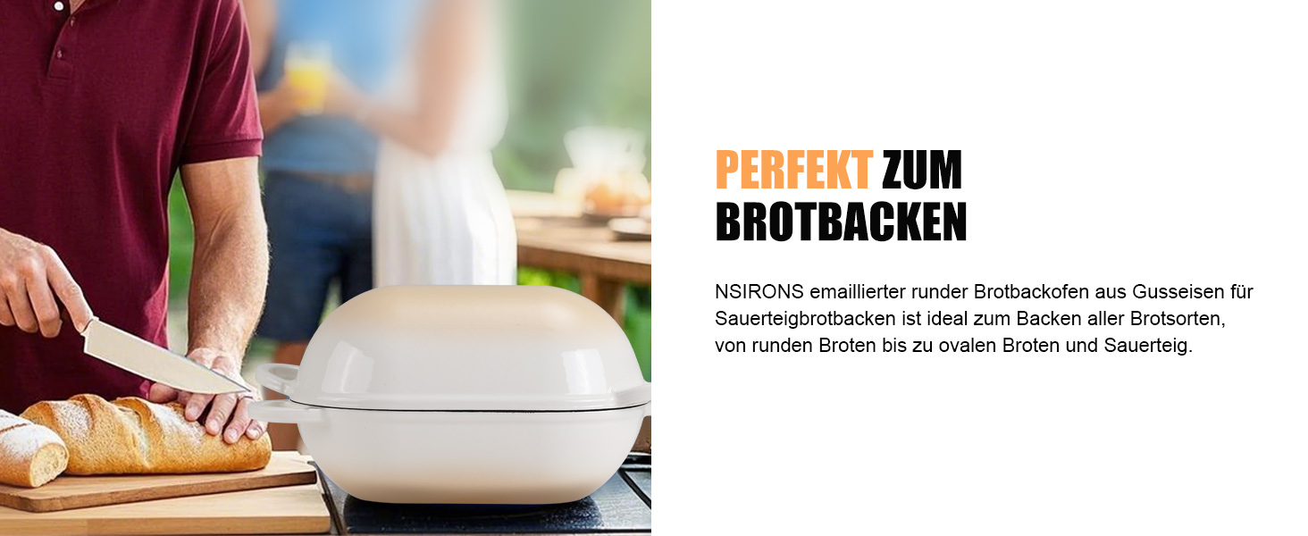 Форма для випікання хліба з кришкою Gusseisen, 23 см, емальована чавунна форма, 2.75 л, для випікання хліба, підходить для духовки (перехідний колір блакитно-зелений)