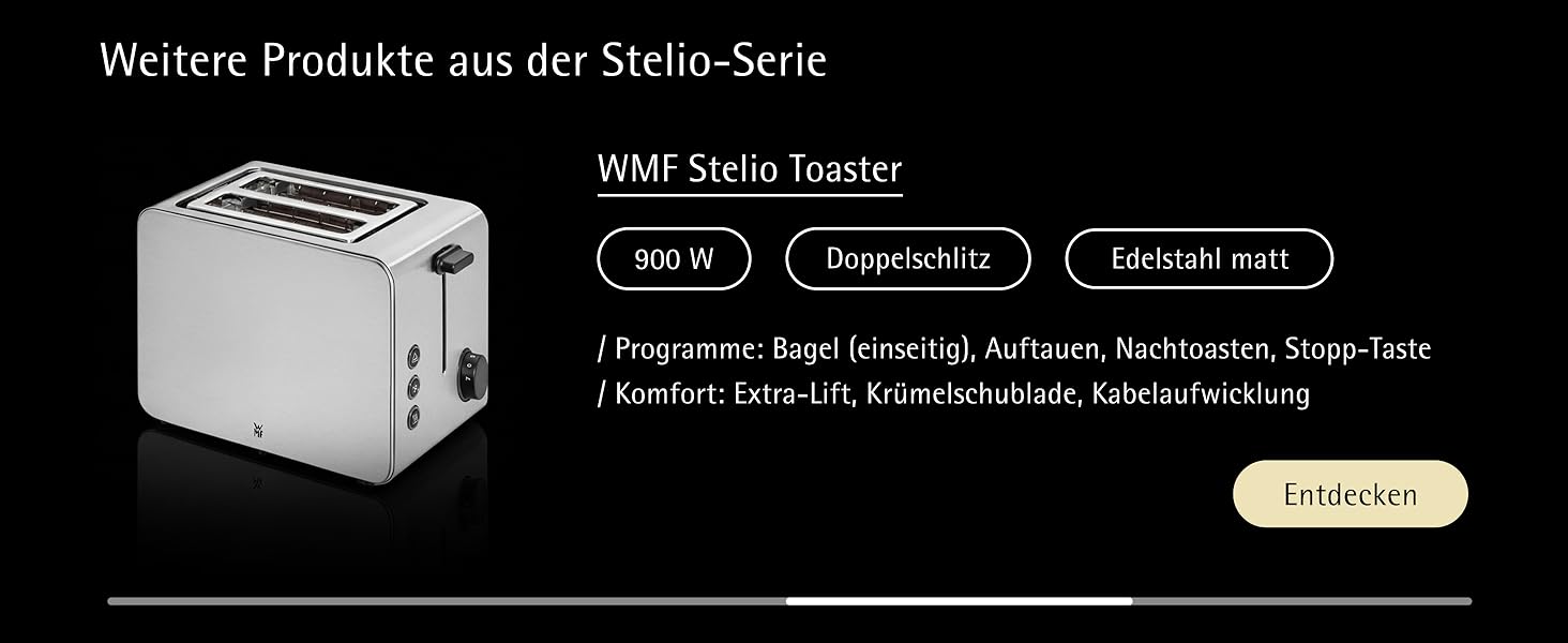 Електричний чайник WMF Stelio 1,7л з нержавіючої сталі, з фільтром від накипу, 2400 Вт, з підсвічуванням рівня води, захистом від перегріву, матове срібло