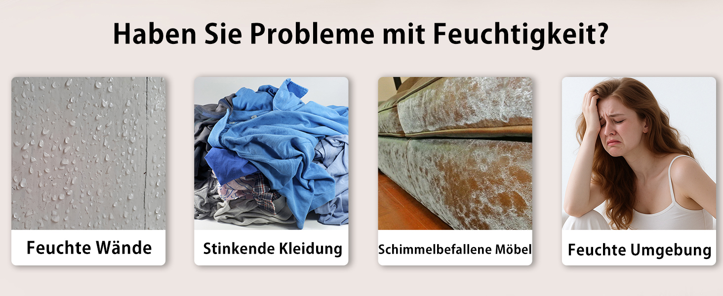 Електричний осушувач повітря Tipkook, 2400 мл, автоматичне відтавання, 10 кольорів підсвічування, таймер 8/12/24 год, ≤35 дБ, портативний для ванної, спальні, кухні, шафи, сірий