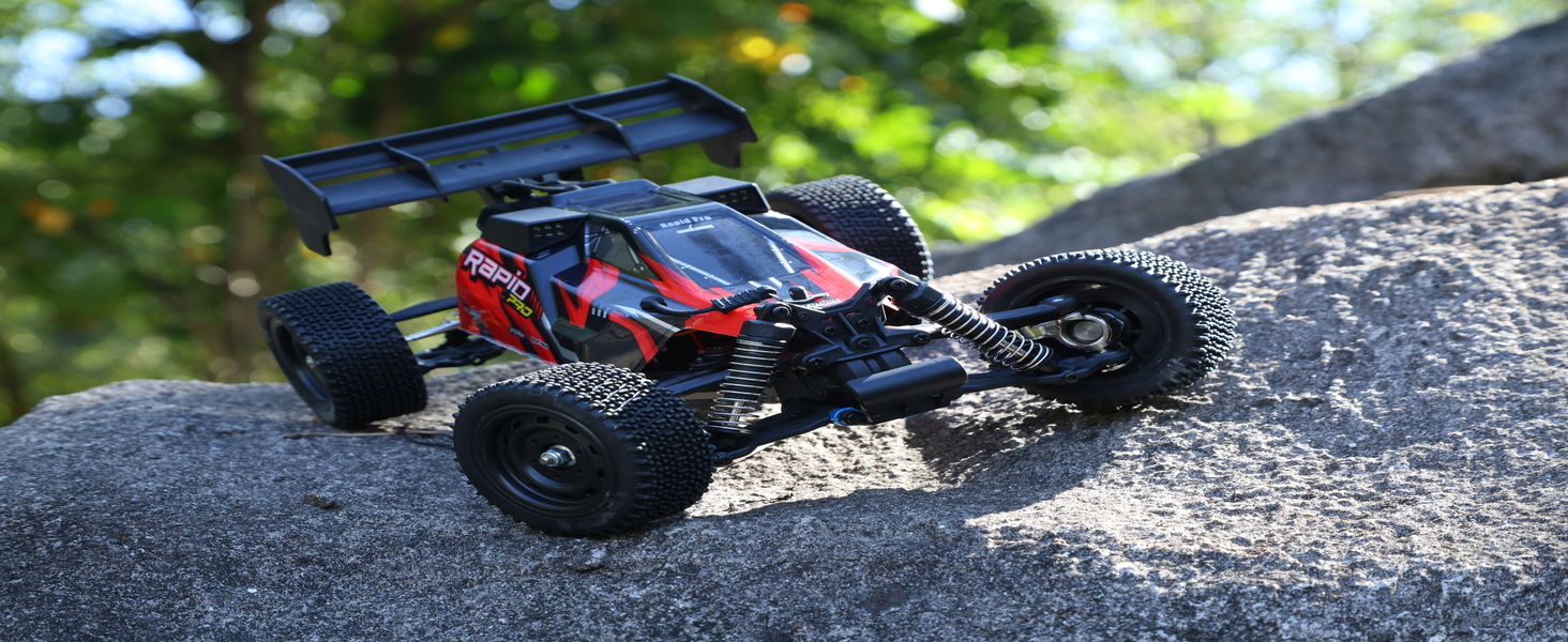 Радіокерований позашляховик DEERC 9205E 1:10 48 км/год 4WD Monstertruck з 2 акумуляторами, 2.4GHz, для дітей та дорослих