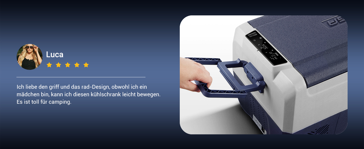 Автомобільний компресорний холодильник AAOBOSI 50л з Wi-Fi, 12/24V та 220V, -20°C для авто, кемпінгу, подорожей, двозонний, з регулюванням температури