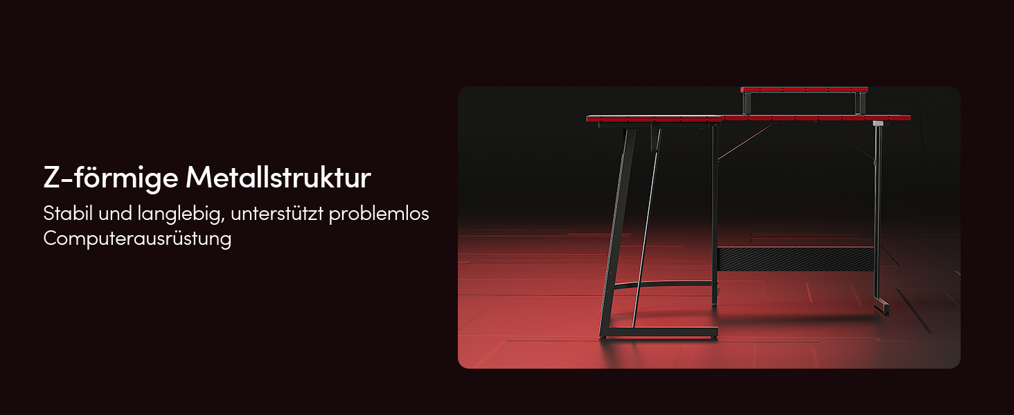 Ігровий кутовий стіл CubiCubi 120 x 120 см, L-подібний стіл для геймінгу, комп'ютерний стіл з підставкою для монітора, кутовий стіл, простий монтаж, карбонове покриття чорного кольору