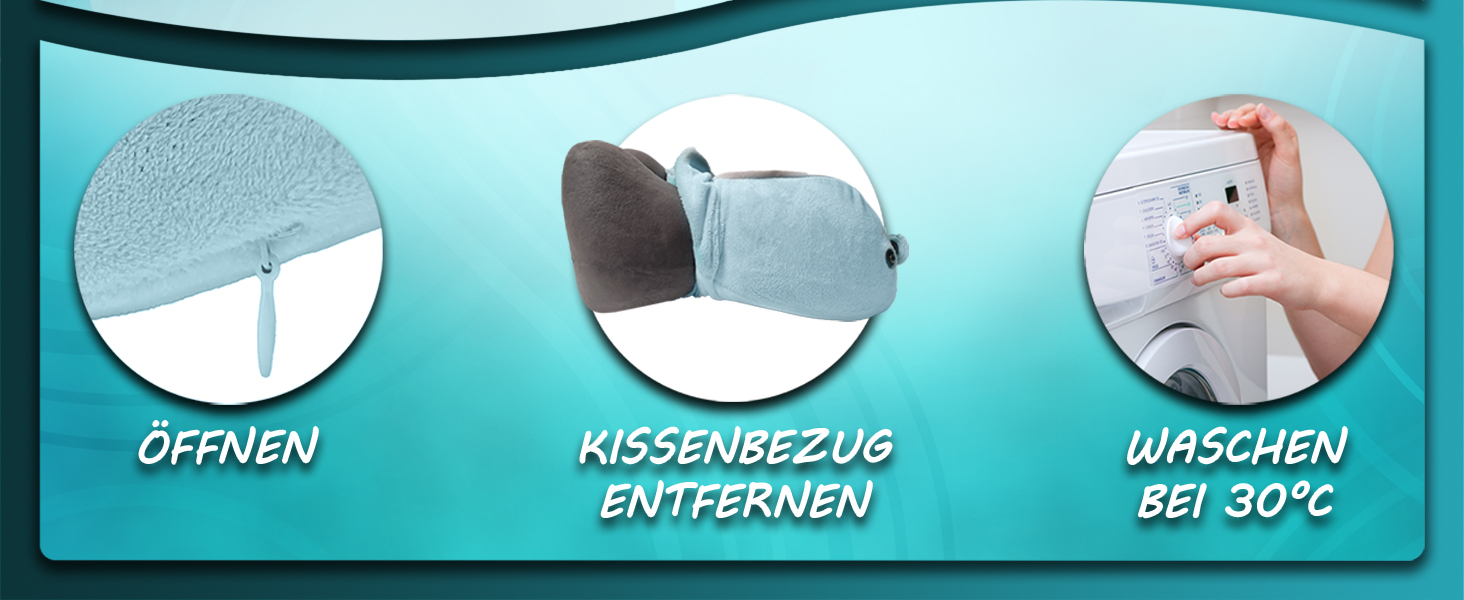 Подушка для шиї FLOWZOOM Comfy - для подорожей (літак, авто) - Memory Foam, регульована, 360° підтримка, дихаючий чохол, чорний (4.2. Comfy Kids S - Рожевий)