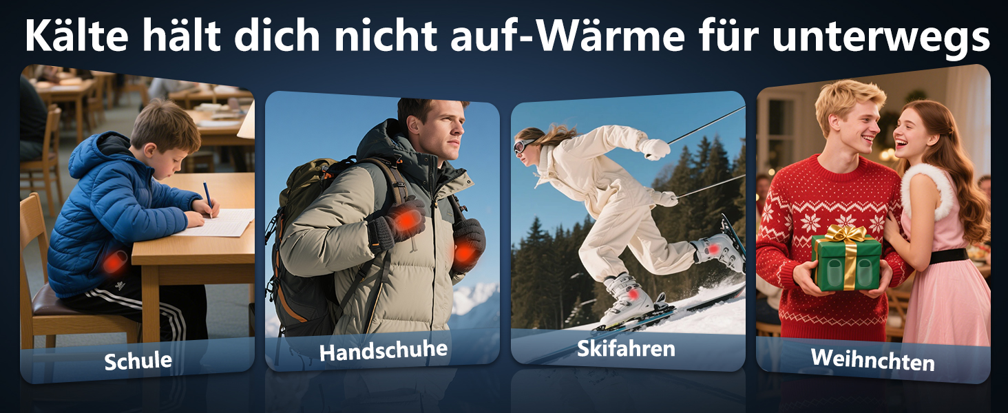 Електричні грілки для рук DDKJ - 2 шт. з LED-дисплеєм та 3 рівнями нагріву. Підзаряджаються, багаторазові, для дітей, чоловіків та жінок.