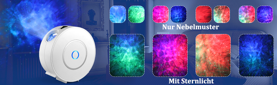 LED проєктор зоряного неба зі смарт-функціями, керування через Wi-Fi, 3D галактика, таймер, сумісність з Alexa та Google Assistant