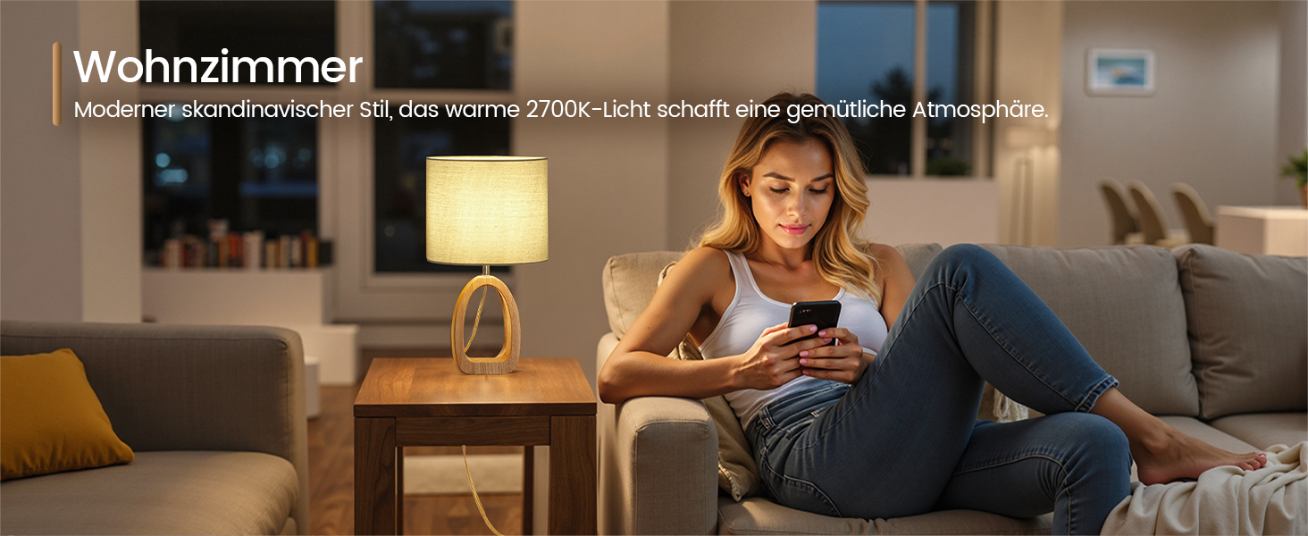 Дерев'яна настільна лампа GOEBLESON для спальні, вітальні, готелю. Сучасний дизайн, тепле світло 2700K, E27, подарунок. Модель ZME07TLD05N1 (кільцеподібна)