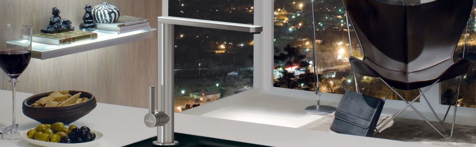 Кухонний змішувач Villeroy & Boch Finera, висота 251 мм, масивна нержавіюча сталь, круглий