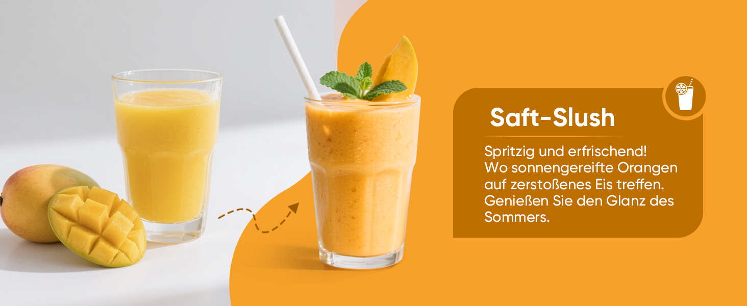 Машина для приготування сляшів 2,5L з LED-дисплеєм, 6 програм (Margarita, Frappé, Milkshake), керування однією кнопкою (Сріблястий)