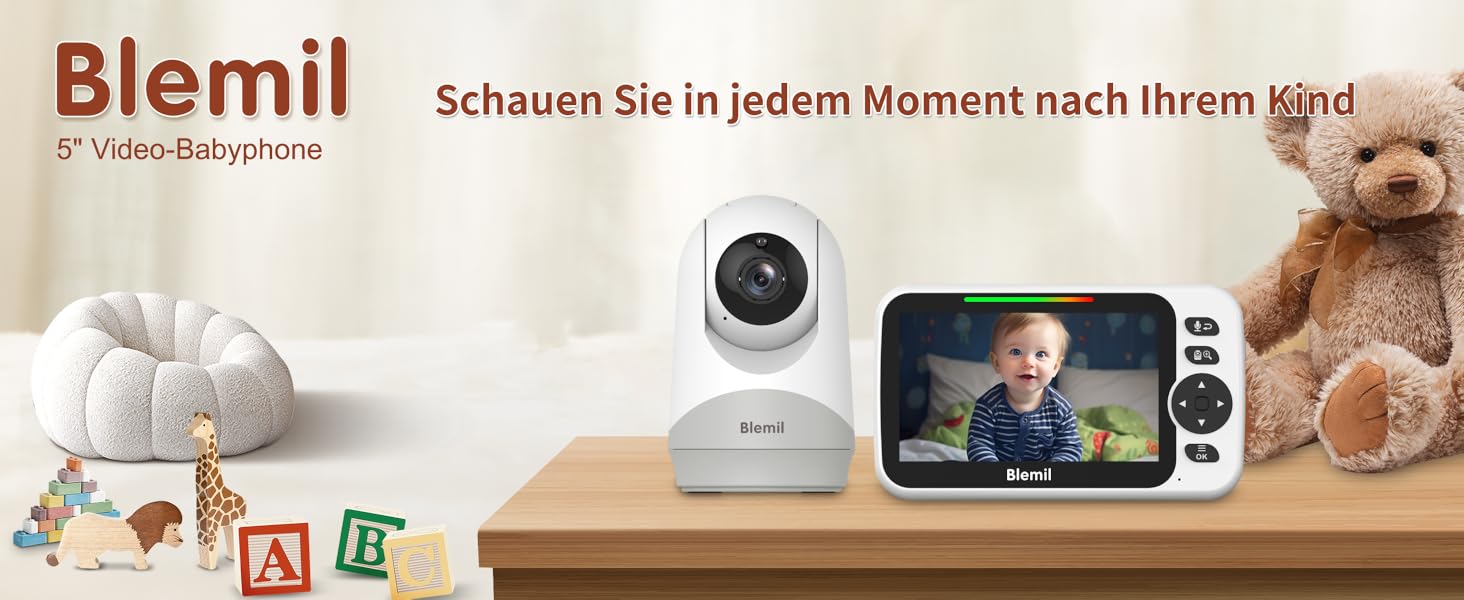 Радіоняня Blemil з камерою та аудіо, екран 5