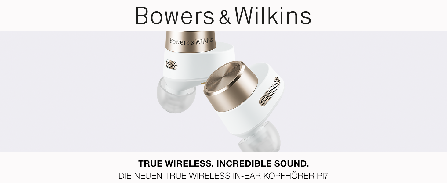 Справжні бездротові навушники-вкладиші з шумозаглушенням Bowers & Wilkins PI7, 24 біти, білі, FP42420