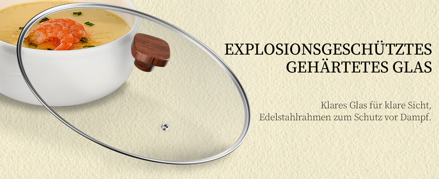 Вок Jobin 33 см з кришкою з термостійкого скла, з вуглецевої сталі, без хімічного покриття, для азіатської кухні, сумісний з індукційними, газовими, електричними та керамічними плитами, чорний