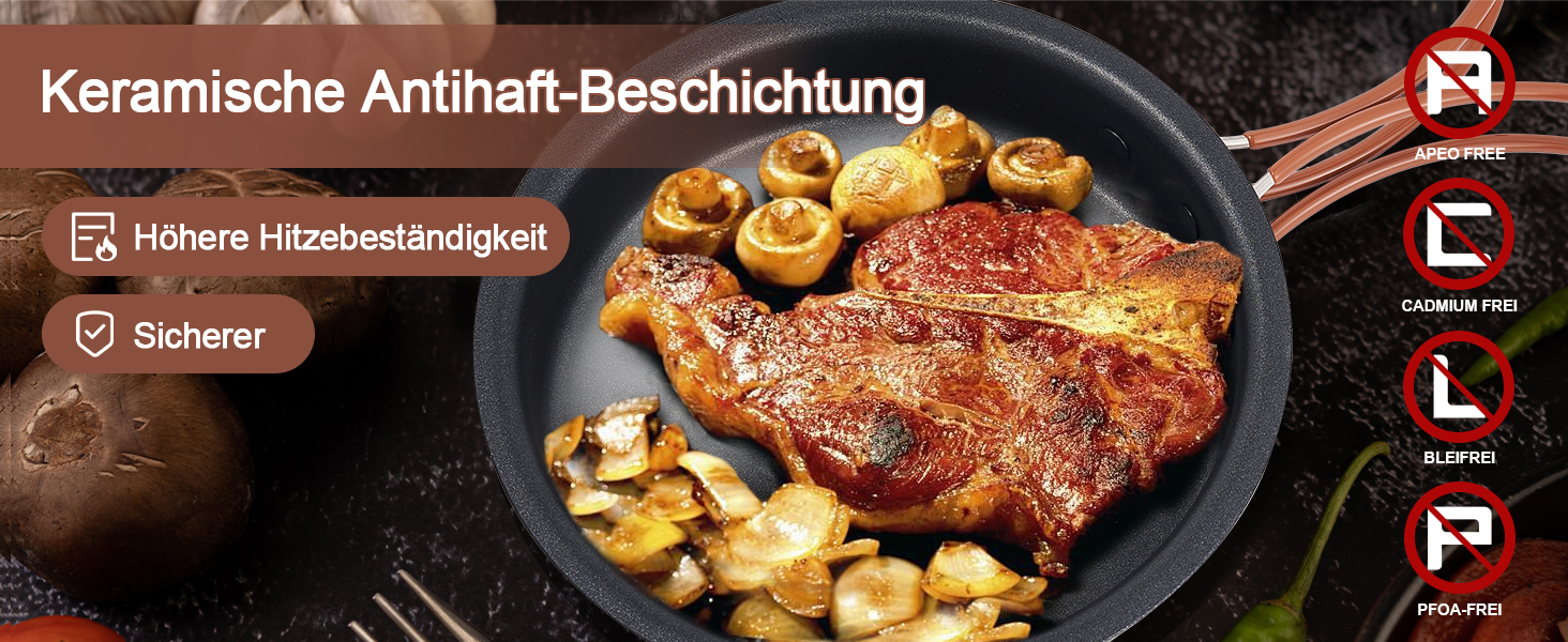 Набір посуду для кемпінгу Odoland: каструля, сковорода, тарілки, миски, столові прибори (10 шт.) з антипригарним покриттям та шкіряним чохлом