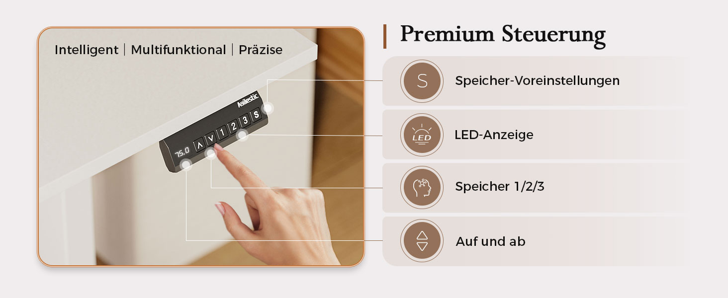 Електричний кутовий стіл Klicelor з регулюванням висоти, L-подібний стіл для стоячи роботи з 3 функціями пам'яті та антиколізійною технологією, ергономічний комп'ютерний стіл, білий (160 x 140 см) з LED-підсвічуванням та штекером