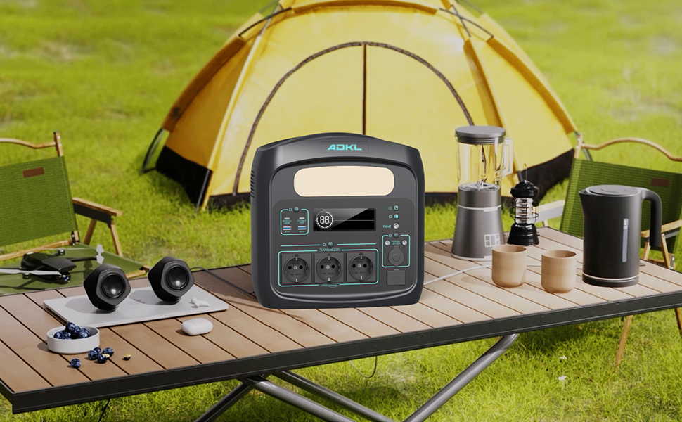 Портативна електростанція Powerbank 320Wh з LiFePO4 акумулятором, 1200W, для кемпінгу, подорожей та надзвичайних ситуацій