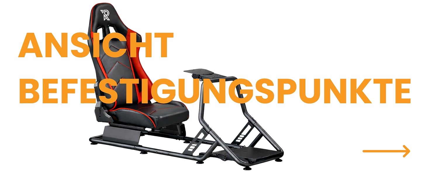 Ігрове крісло для симулятора Ranqer Racing Seat: ергономічне сидіння з екошкіри для SimRacing (PC, PlayStation, Xbox)