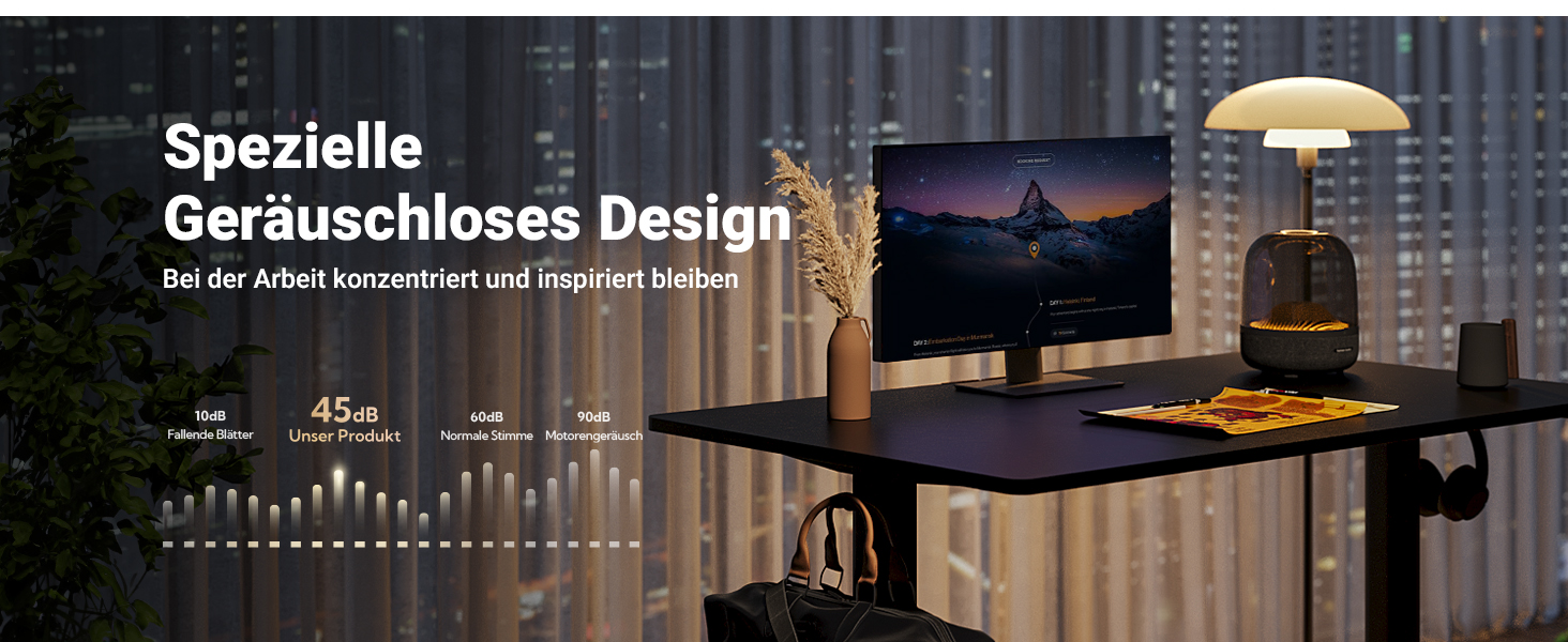 Регульований стіл Claiks з підйомною механізмом (FSC®), вантажопідйомність 80 кг, 3 функції пам'яті, гачки, тихий мотор, для дому та офісу, білий (180 x 80 см, чорний)