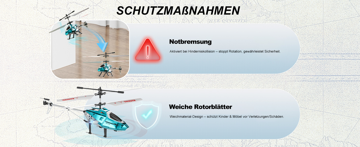 RC Гелікоптер XIKOTEC на радіокеруванні з 2 акумуляторами, LED підсвічуванням, автоматичним злетом/посадкою - іграшка для хлопчиків від 8 років, синій