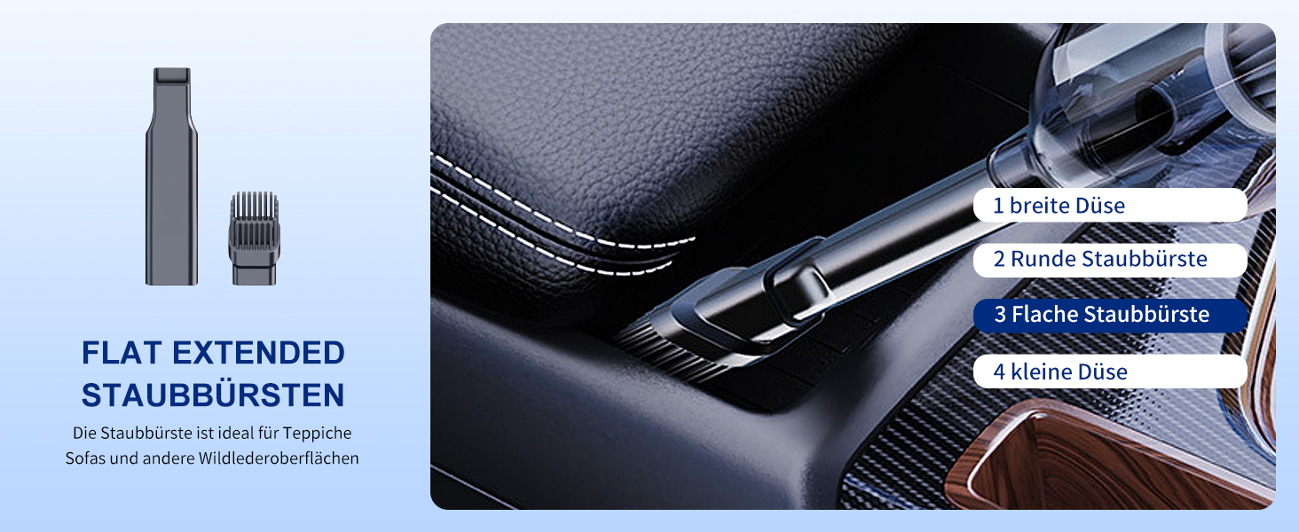 Акумуляторний ручний автомобільний пилосос 4 в 1, бездротовий міні-пилосос для авто з потужністю 22 000 Па, 3 режими всмоктування, портативний для шерсті тварин та салону авто, фіолетовий