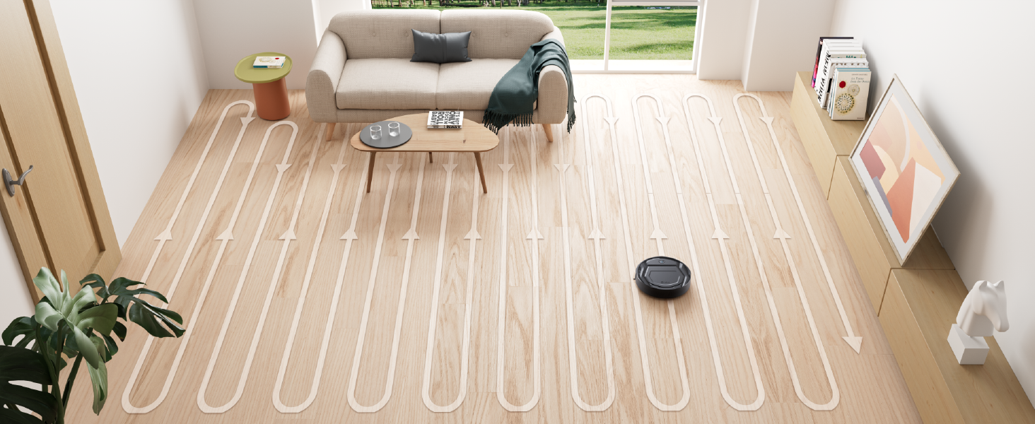 Робот-пилосос LEFANT M210P: 2200Pa, Wi-Fi, Bluetooth, 6 режимів, для твердих підлог та шерсті тварин