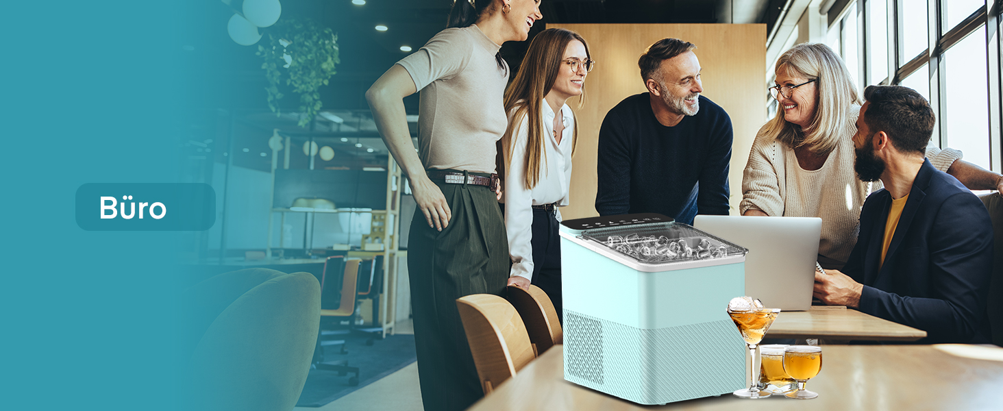 Машина для льоду Fohere портативна, самоочищення, 14 кг/24 год, зелена - для дому, бару, офісу, кемпінгу