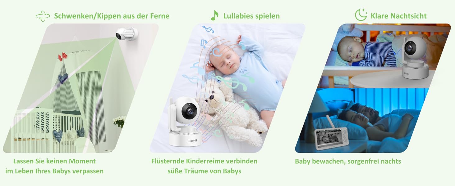 Відеоняня Blemil з 2 камерами, 6