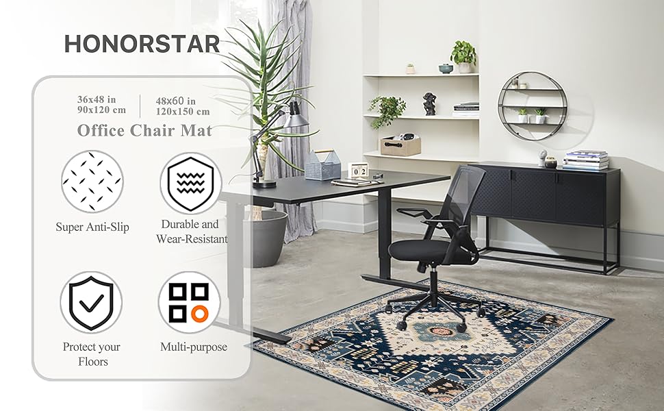 Килимок для захисту підлоги під стілець 90x120 см. Захист для ігрового/офісного стільця. Килимок для офісного стільця, антиковзаюча підкладка, килимок прямокутної форми