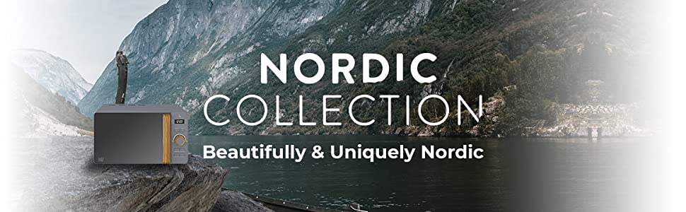 Набір для сніданку Swan Nordic: чайник 1.7л, тостер на 2 тости, мікрохвильова піч 20л, сірий, з дизайном під дерево