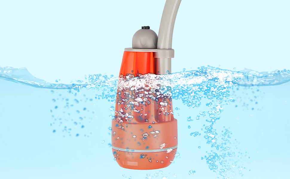 Портативний душ для кемпінгу з насосом, акумуляторна садова душова система 2200mAh, USB-кабель, шланг 1.8м, помаранчевий