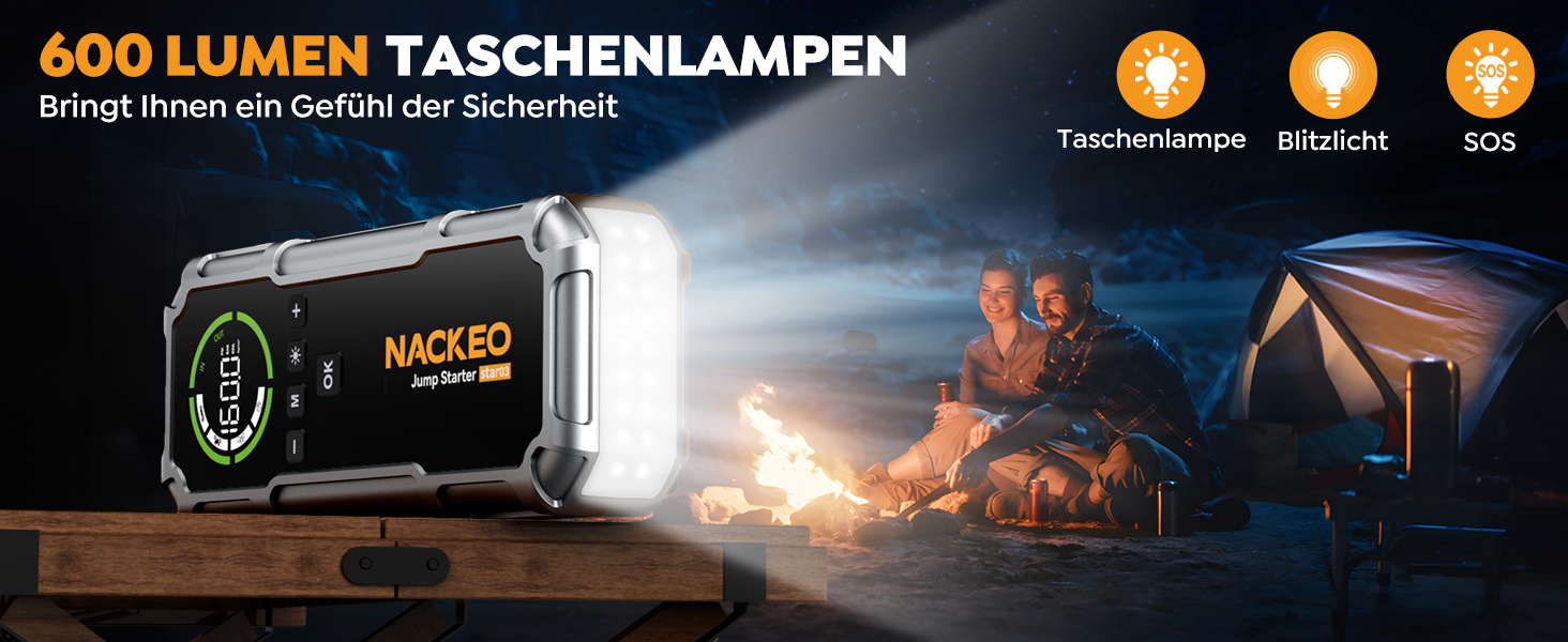 Powerbank Starthilfe 8000A з компресором 160PSI, 12V для авто, 20000mAh, LED-ліхтар, LCD-дисплей, сріблястий