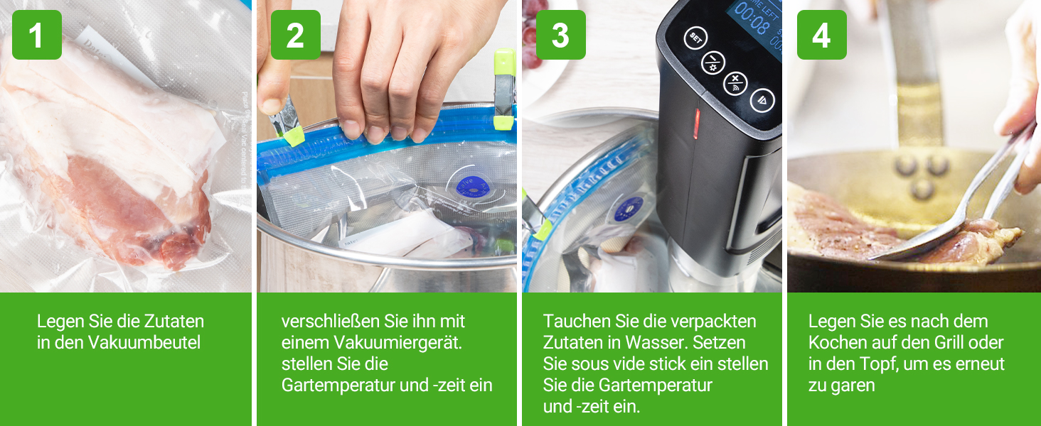 Inkbird Су-від занурювальний прилад 1000 Вт, керування через додаток, циркуляція 360°, температура 0-90°C