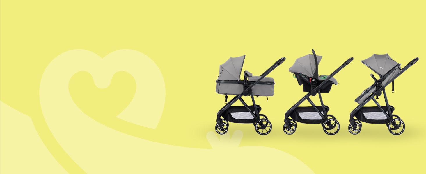 Дитяча коляска Bebeconfort Breeze Trio 3-в-1, 0-4 роки, до 22 кг, i-Size, компактна, сірий камінь