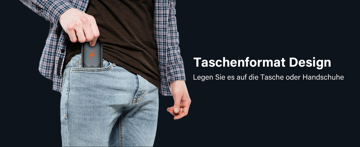 Електричні грілки для рук 2 шт., ультралегкі, перезаряджувані, портативні, 3 режими нагріву, до 24 годин, багаторазові USB грілки для рук для активного відпочинку взимку сірого кольору