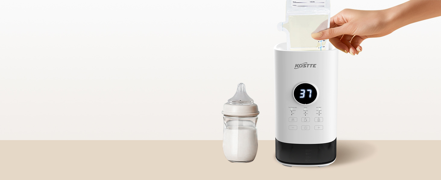 Підігрівач для пляшечок KOSTTE - універсальний, для грудного молока та суміші (білий)