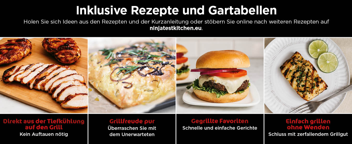 Ninja MAX 6-в-1 гриль та фритюрниця з гарячим повітрям для дому, 6 функцій приготування, об'єм 3.8 л, цифровий термометр, сірий/срібний, DG551EU