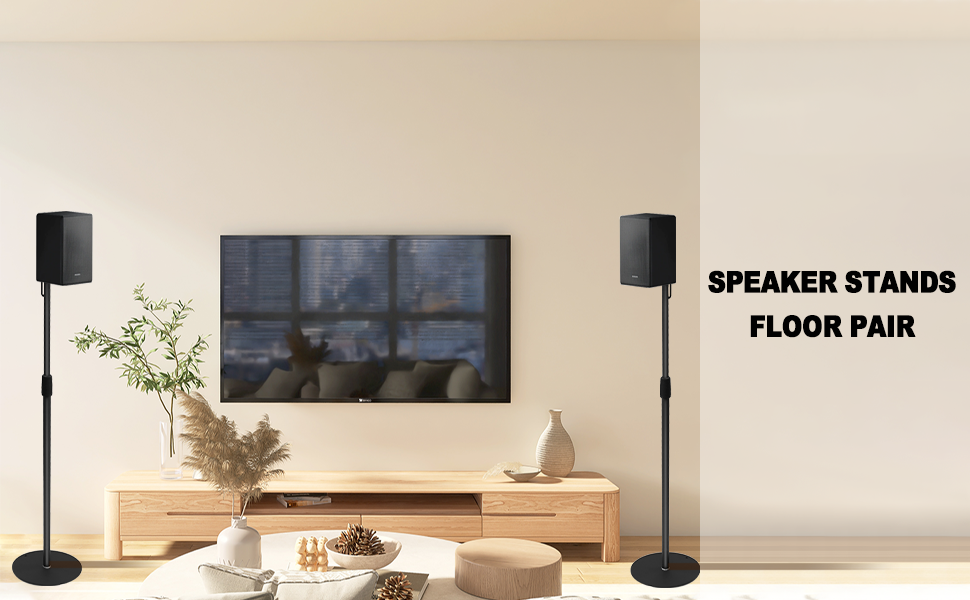 Підставка для колонок, 2 шт., сумісна з Samsung, Sony, регулюється по висоті від 73,7 до 139,7 см, для колонок до 5 кг, універсальна підставка Gekufa