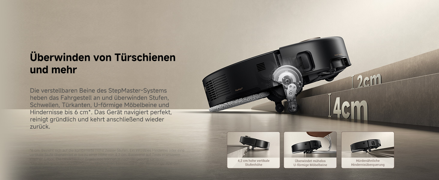 Робот-пилосос Mova V50 Ultra з функцією миття, 24000 Па, 6 см перешкода, навігація Liftable, RGB AI, LED, 80°C гаряча вода, 63°C сушка, DuoSolution, Tricut, чорний