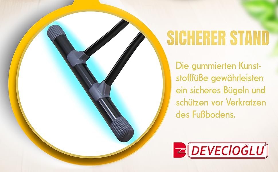 Прасувальна дошка Devecioğlu 50-80см з чохлом 36x114см, для парогенераторів, складна | Прасувальна дошка, підходить як стіл для прасування