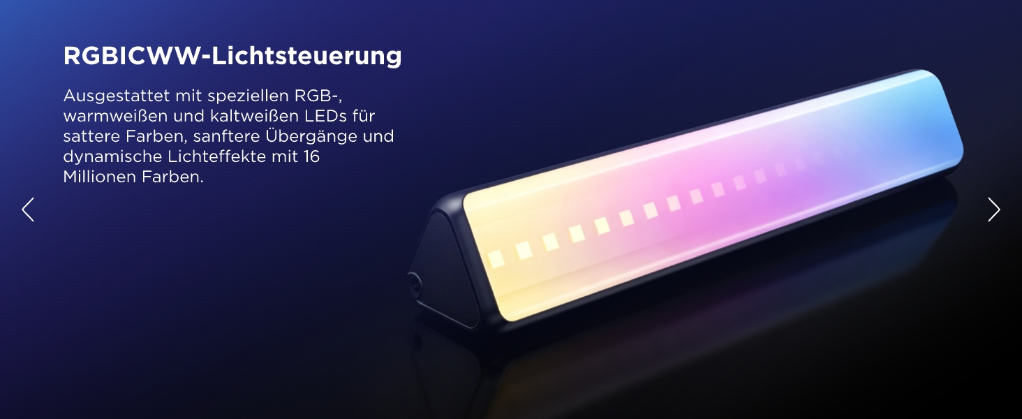 Світлодіодні LED-панелі Govee RGBICWW для підсвічування ТБ та ігрової зони, чорні