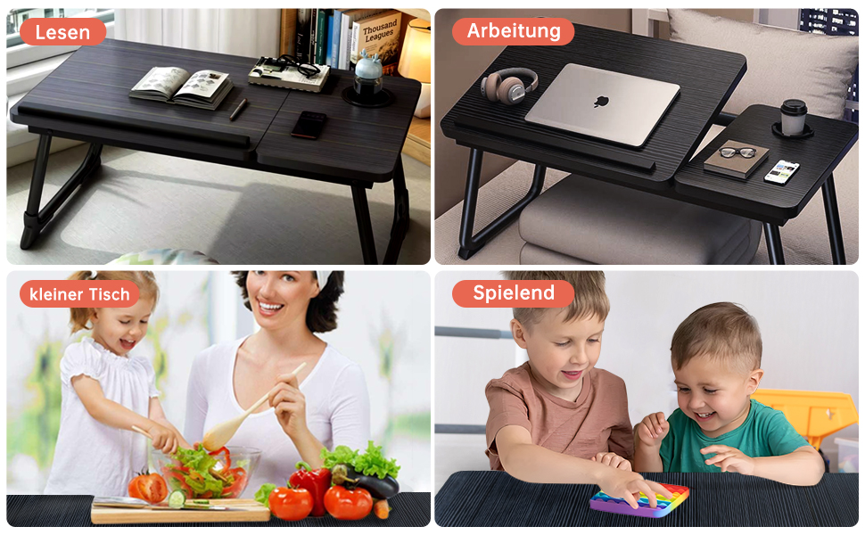 Складаний столик для ноутбука: портативний столик для ліжка та дивану з підстаканником